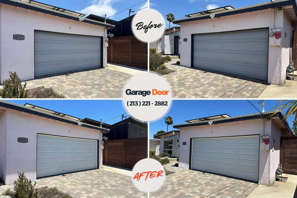 Before and after: garage door opener repair Colchester, IL